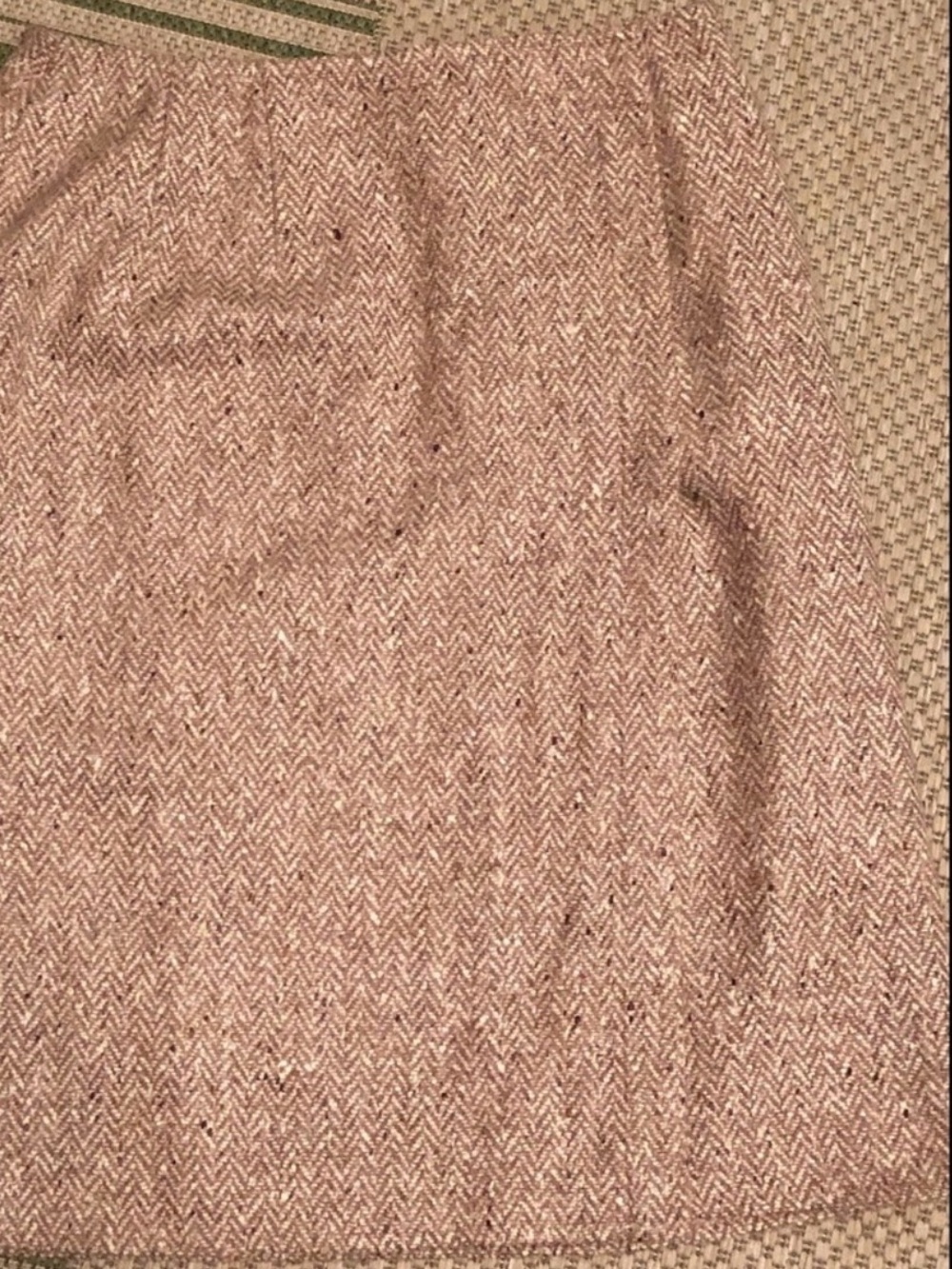 Carslile Wool Herringbone Wrap Pencil Skirt, sz. 6